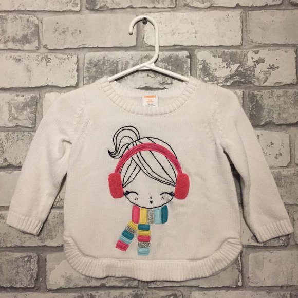 Gymboree Baby Girl's Ear Muff Sweater 6-12 Months - Picture 1 of 5